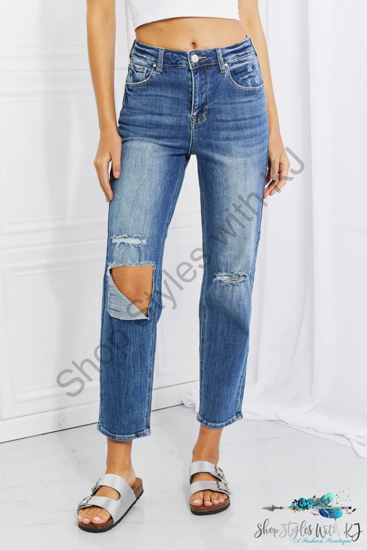 Risen Emily High Rise Relaxed Jeans Dark / 1(25) Pants