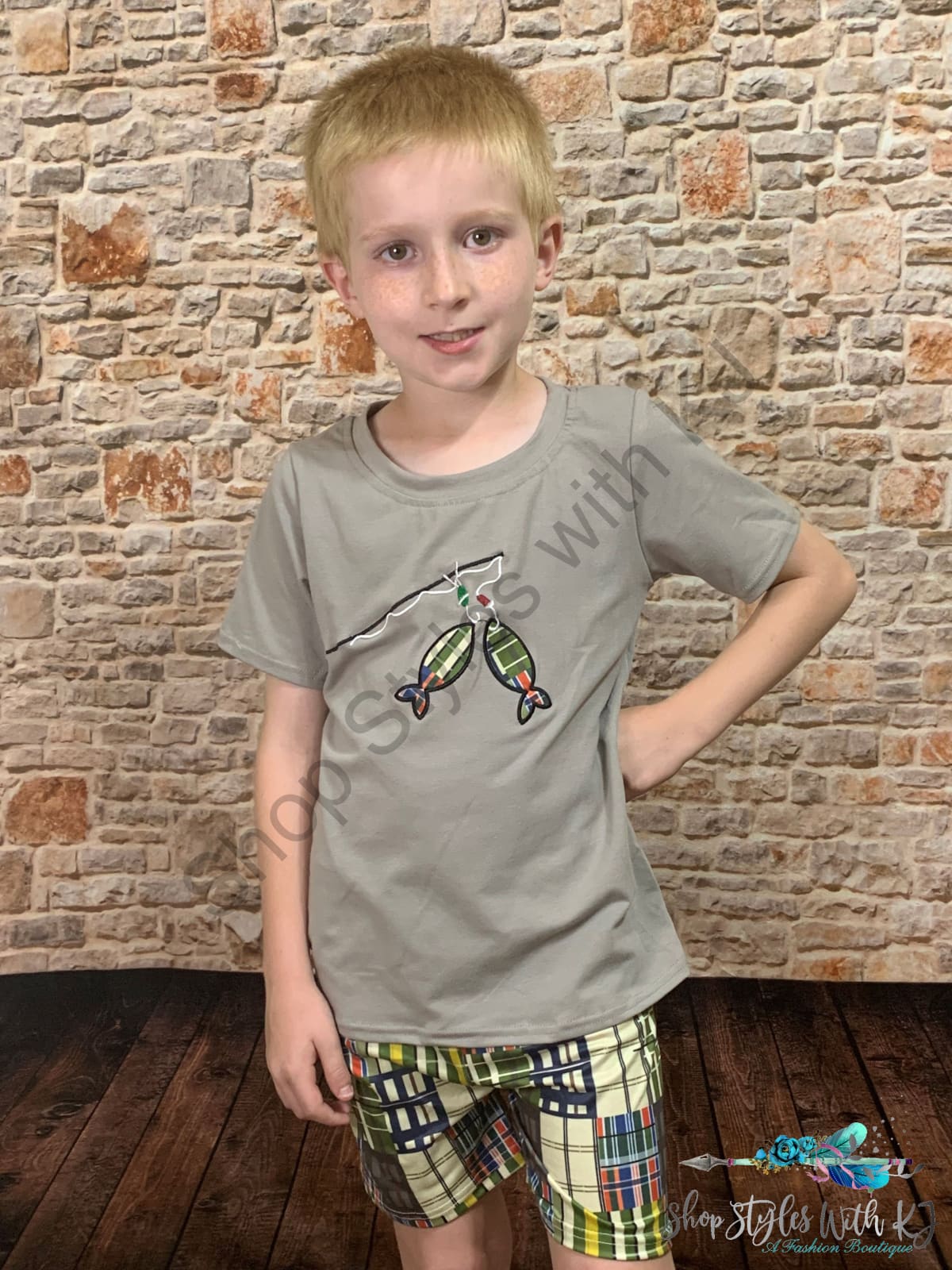 Seems A Bit Fishy 2Pc Short Set Kids