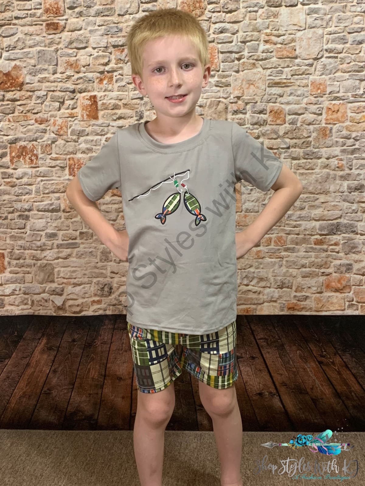 Seems A Bit Fishy 2Pc Short Set Kids