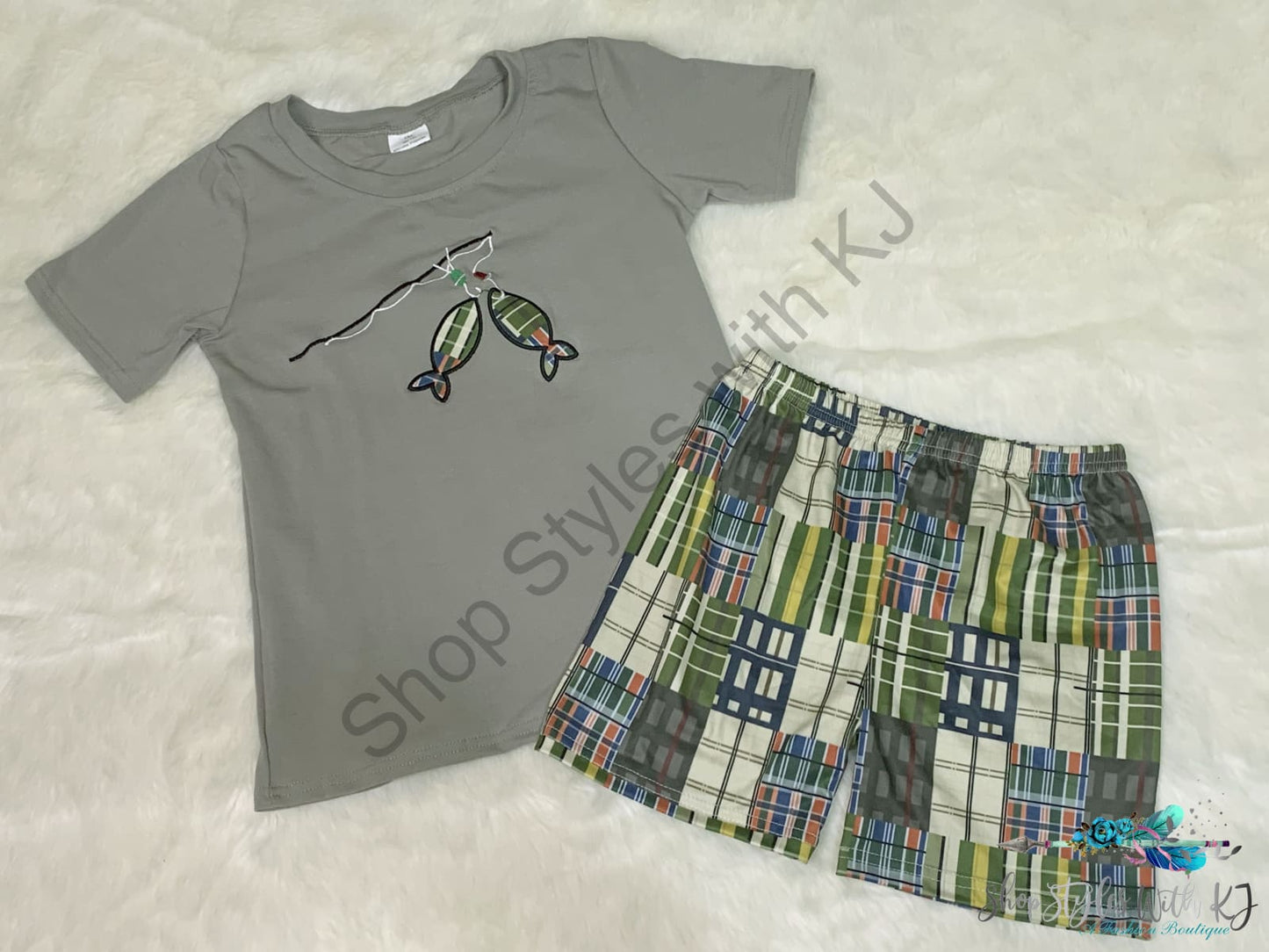 Seems A Bit Fishy 2Pc Short Set Kids
